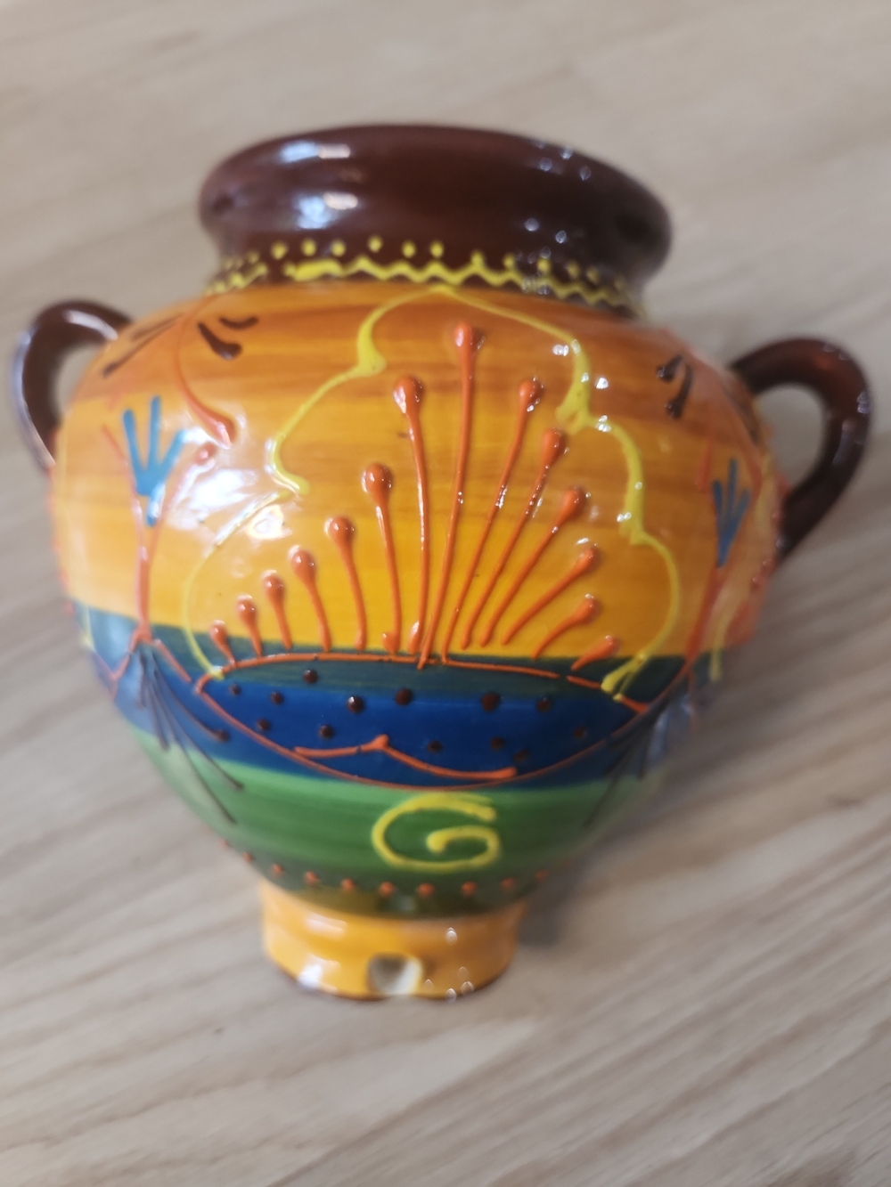 Hand-Painted SpanishWall Planter Ceramic Home Art